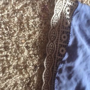 Blue blouse with lace